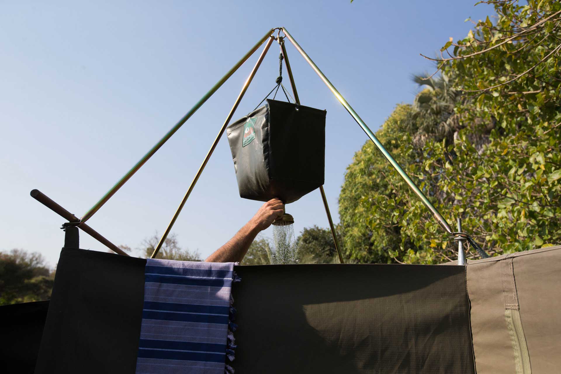 Luxury tents with seperate bathroom and shower