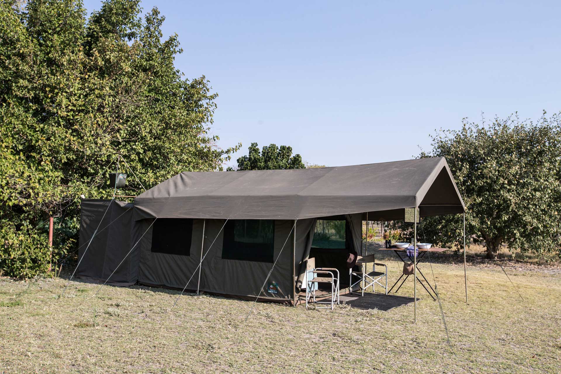 Comfortable tents on aha hill